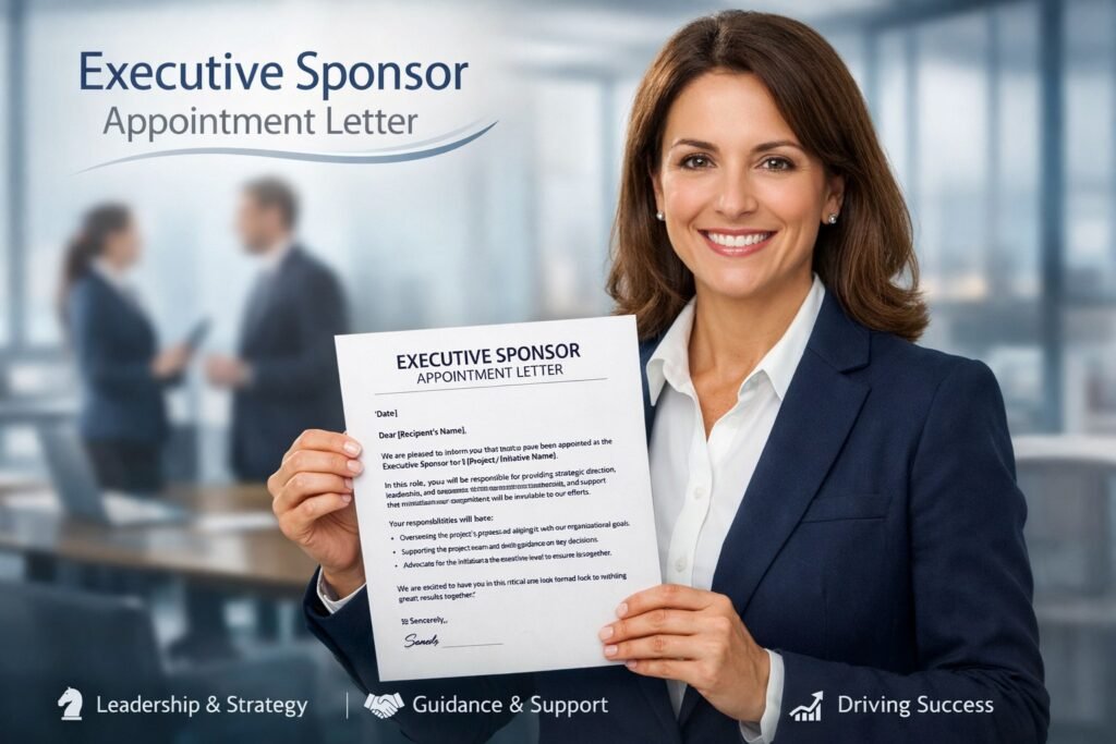 Executive Sponsor Appointment Letter - Free Download Word