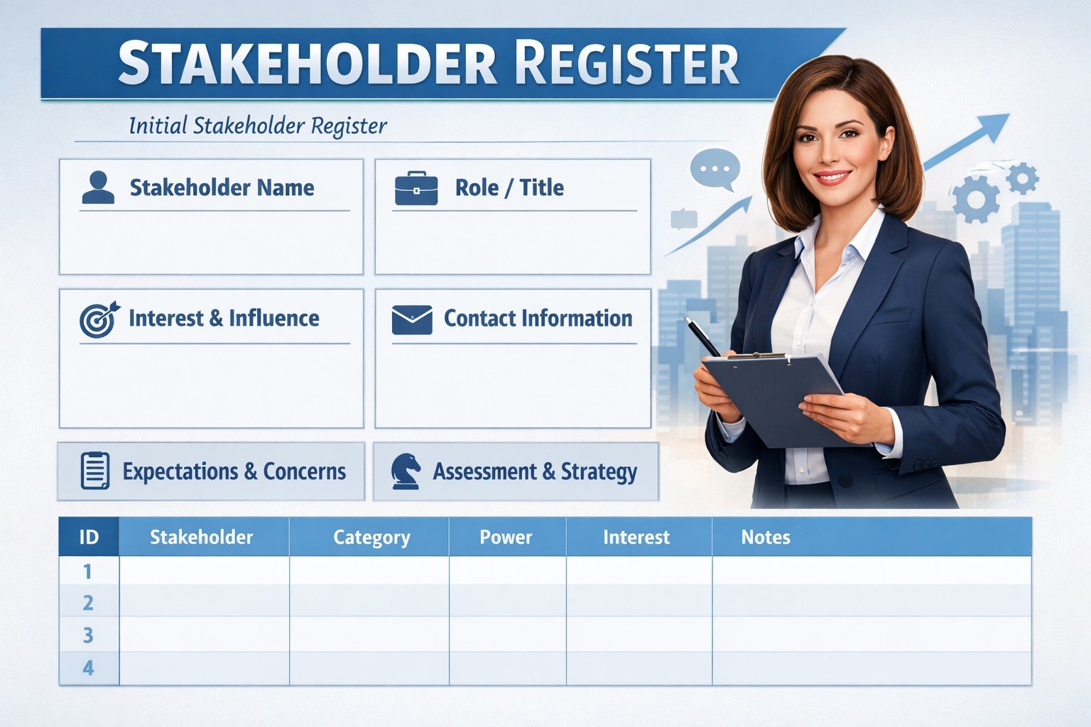 Stakeholder Register Guide Initial Stakeholder Register - Free Download Word - PM Resource Hub ...