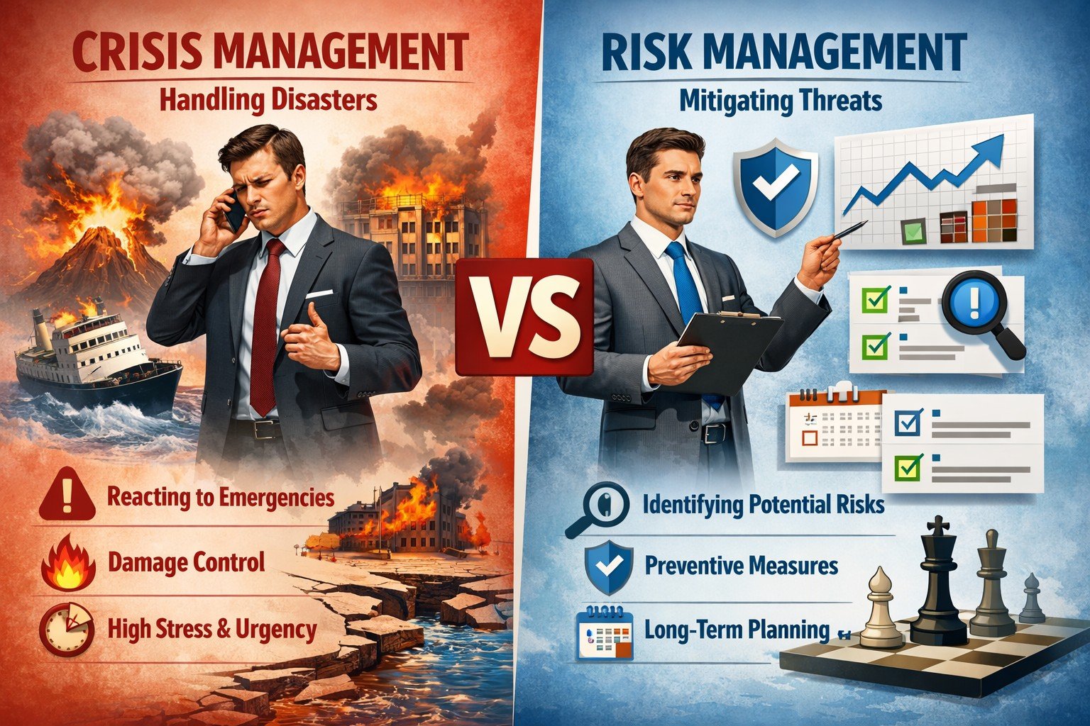 Crisis Vs Issue Crisis Management Vs Risk Management: Handling Disasters And Mitigating ...